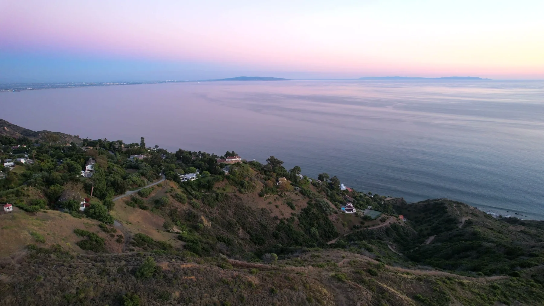 The sun on the horizon over the Pacific.