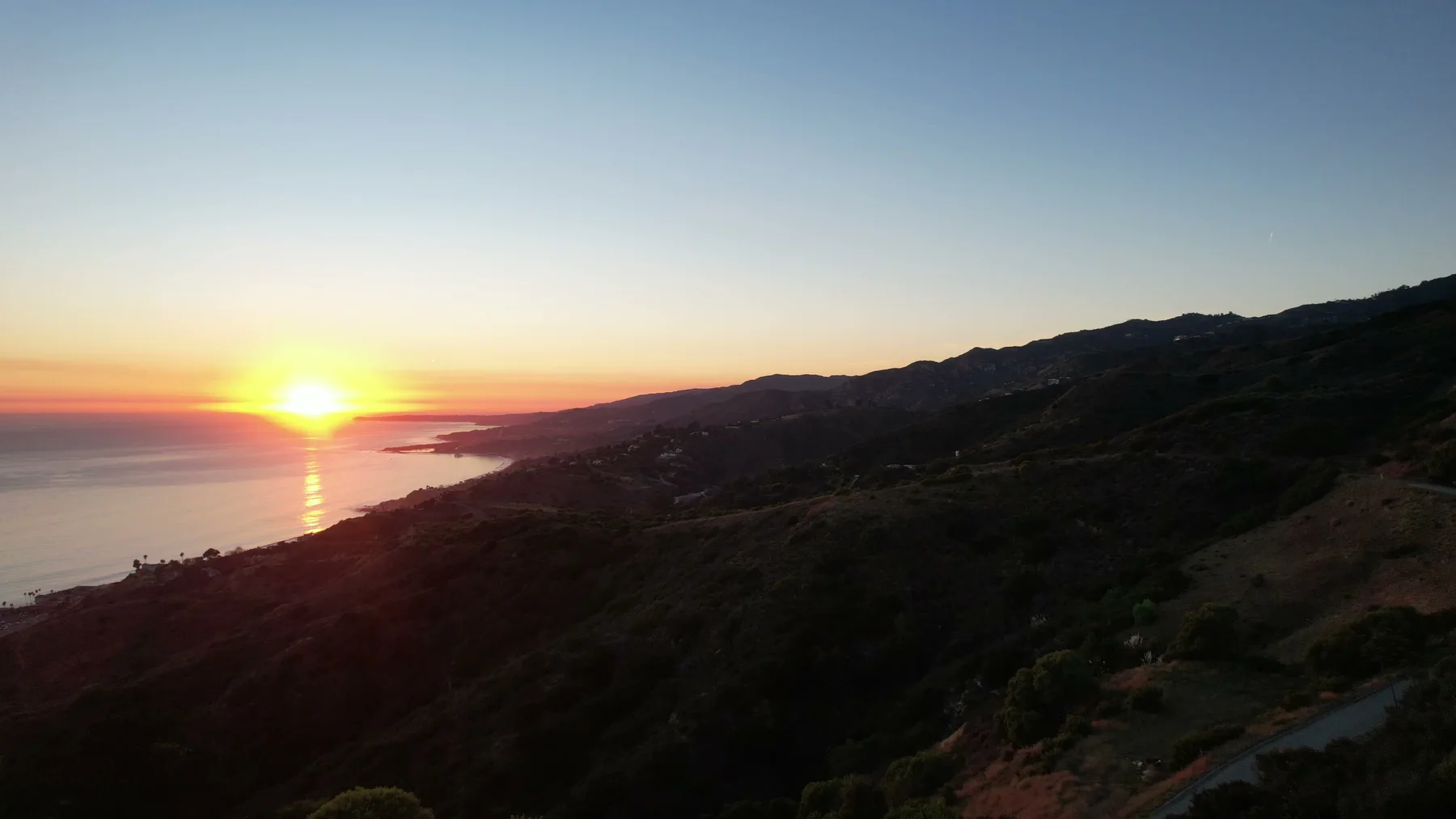The coast at dusk.